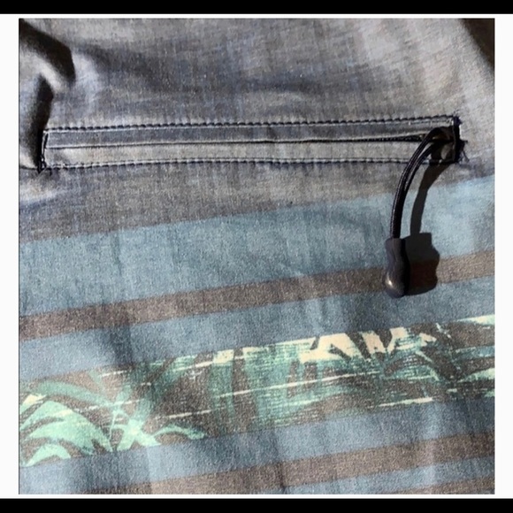 Men’s blue striped printed swim trunks M - Picture 3 of 4